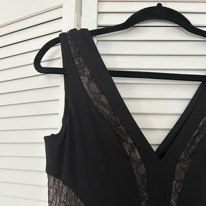 BCBG Black V Neck Dress